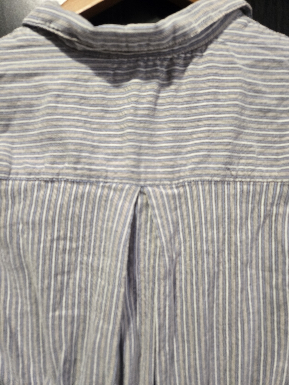 Japna Light Blue Striped Button-Front Button Up Shirt Dress Pockets Size Xs - Picture 9 of 10